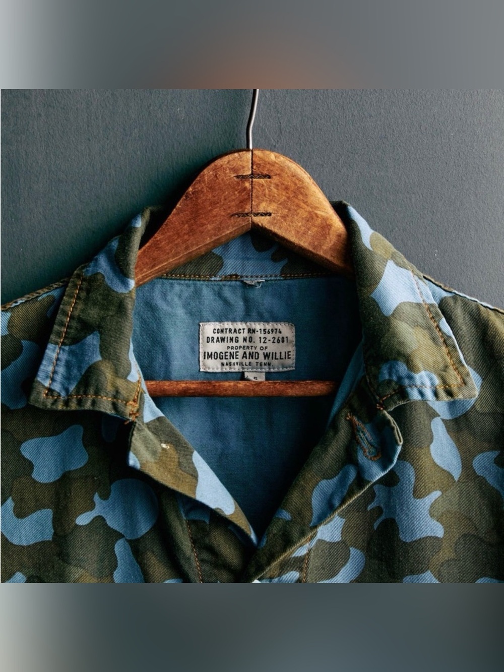 Imogene + Willie Goodall Jacket in Indigo Camo XS